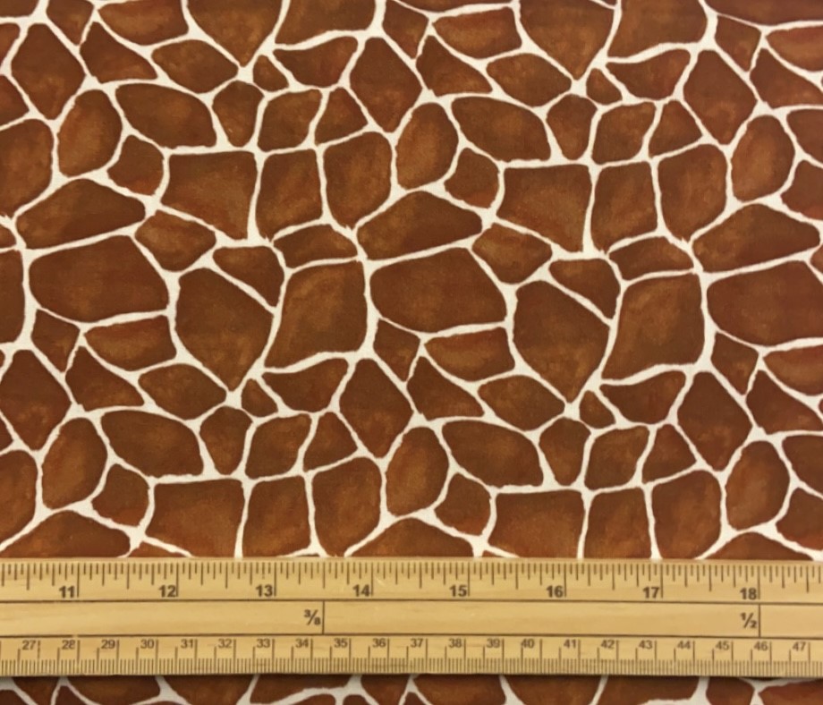 Fat Quarter African Safari Giraffe Print Allover 100% Cotton Quilting Fabric