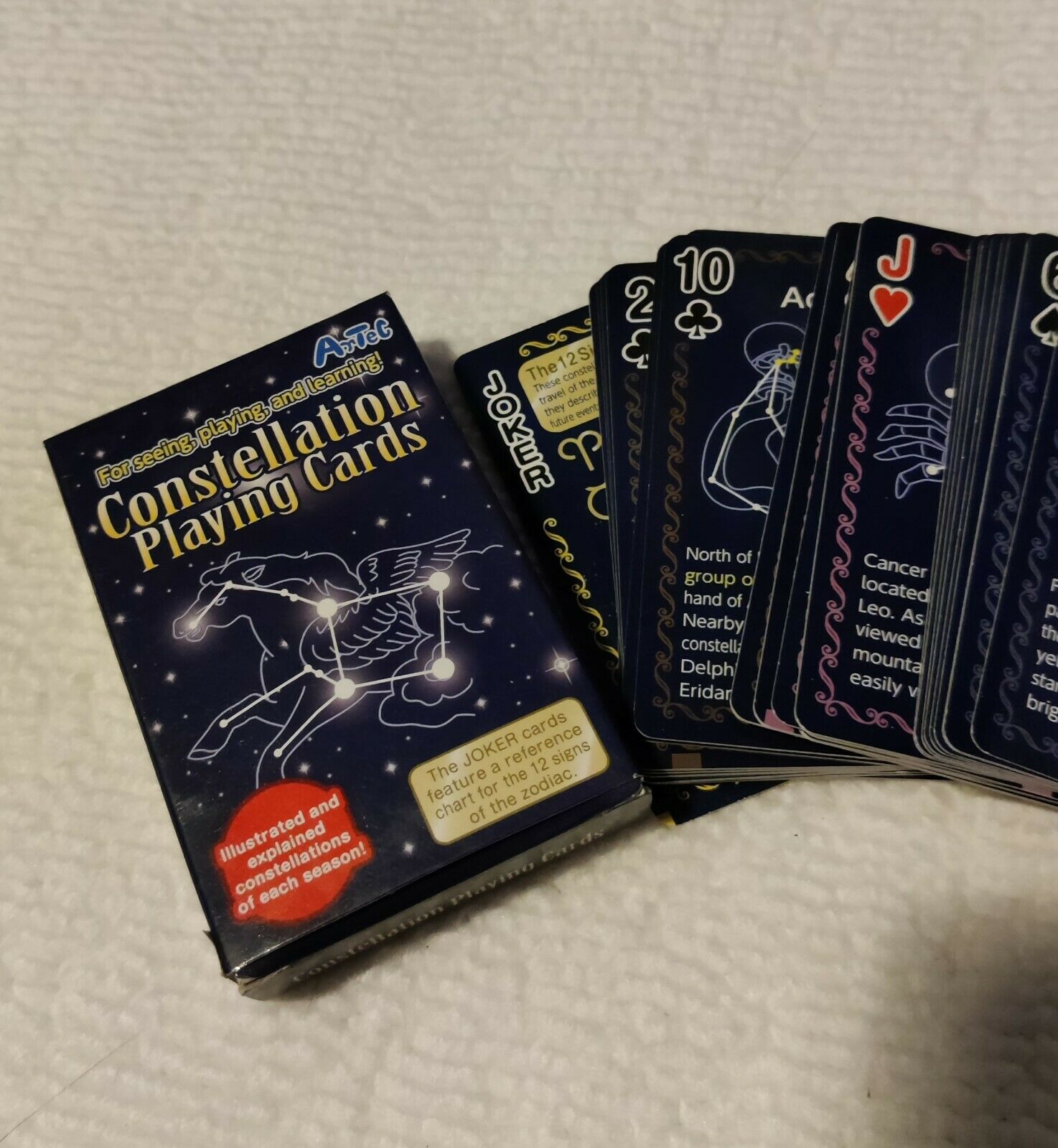 Constellation Playing Cards - Full Deck Of 52 Cards + 2 Jokers - Space, Planets