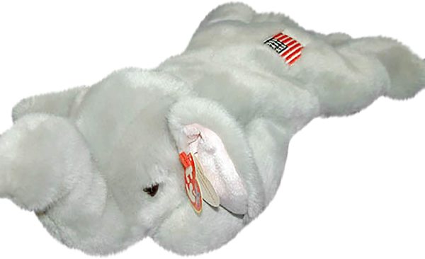 Ty Beanie Buddies Righty - The Grey Elephant TY Beanie Buddy - Republican
