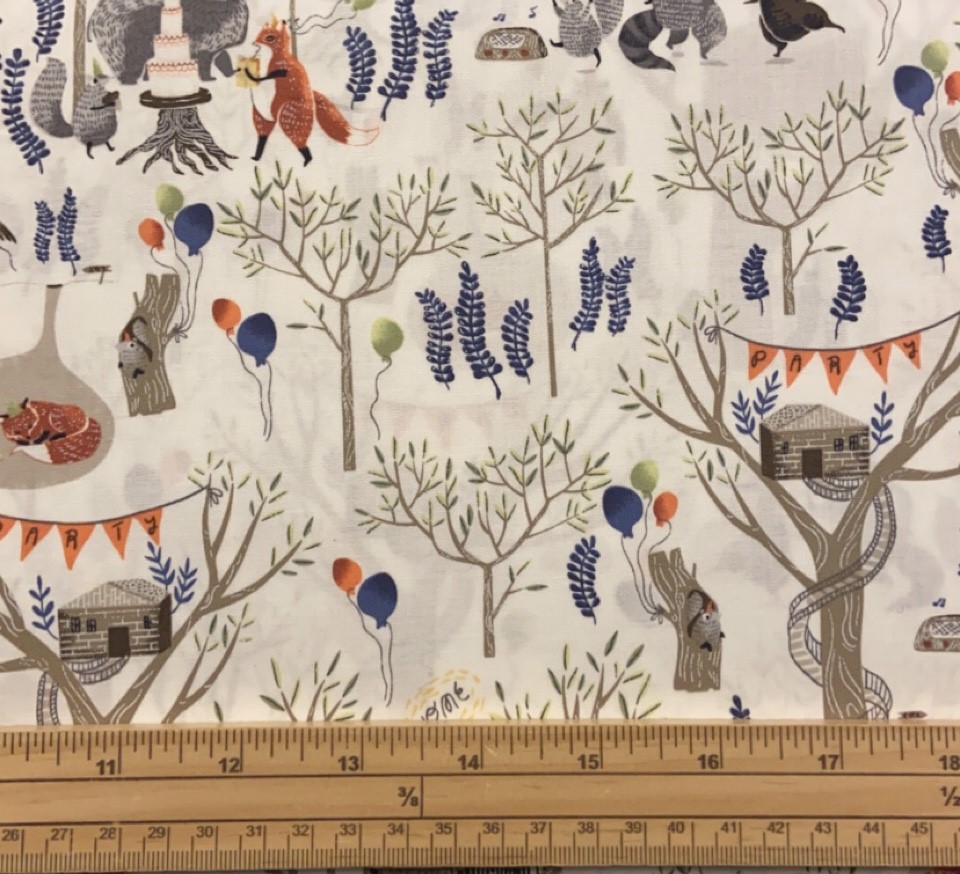 Fat Quarter Foxtail Forest Beyond The Bush Animals Party 100% Cotton Fabric