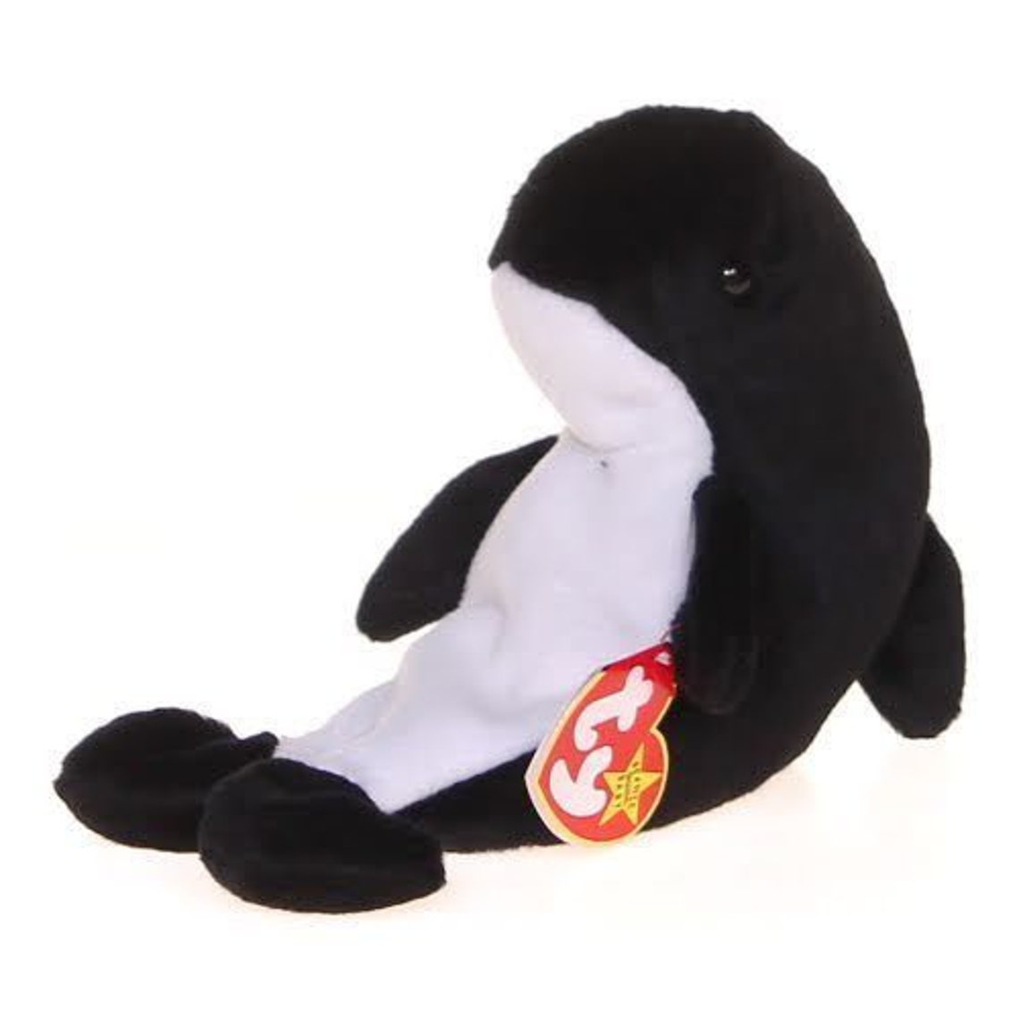 TY Beanie Baby Waves The Orca (Killer Whale)