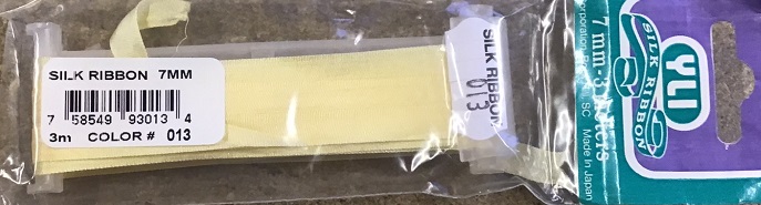 Ribbon YLI 7mm Silk Ribbon 7mm Wide x 3m Long Light Gold Shade 013