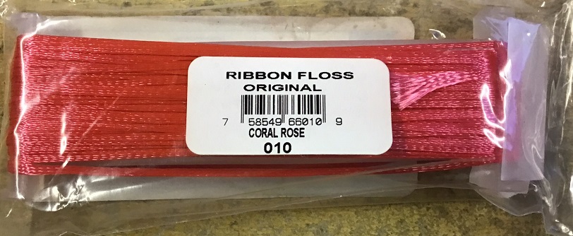 Ribbon YLI Original Rayon Ribbon Floss 13.5m Coral Rose 010