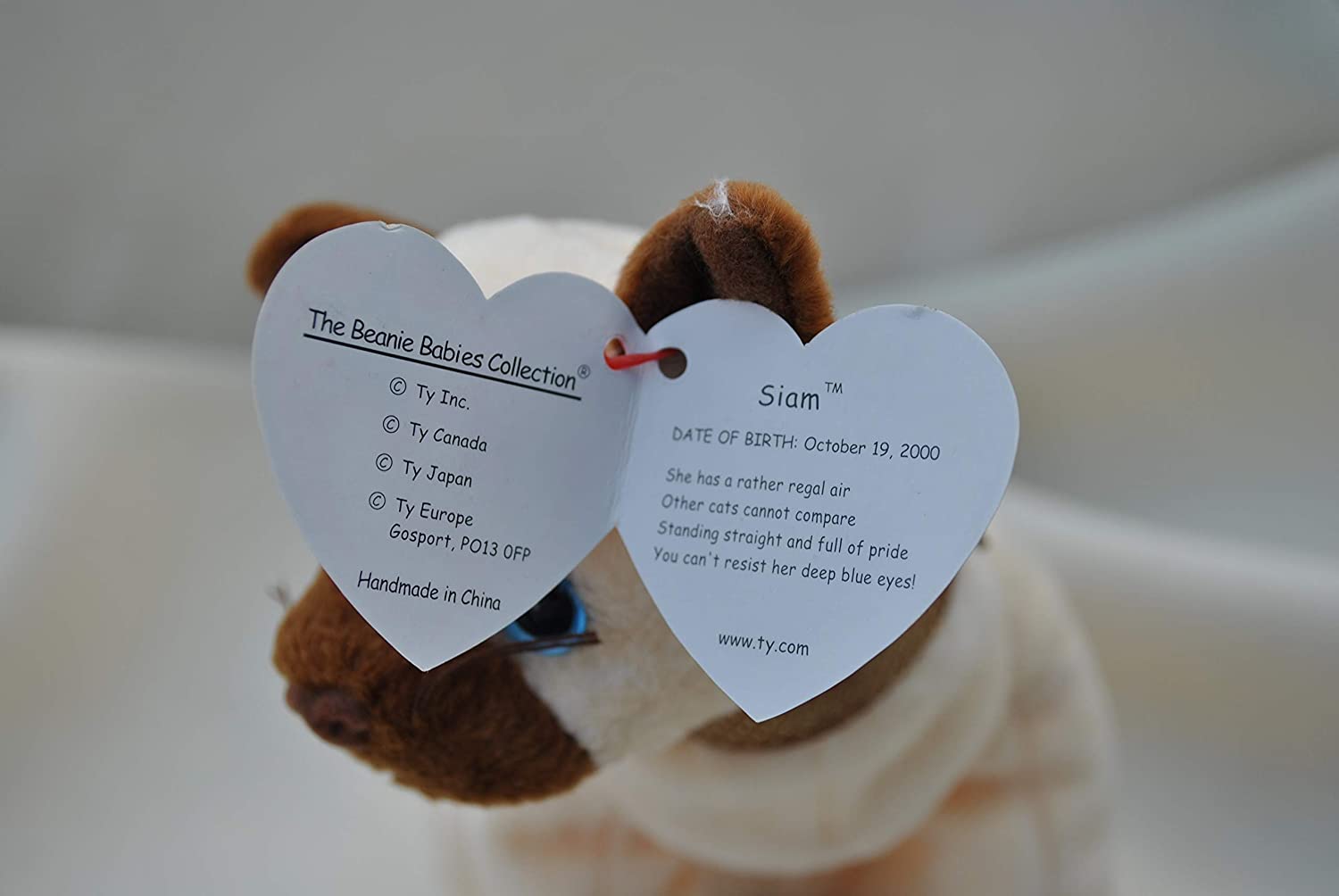 TY Beanie Baby Siam The Siamese Cat - Image 4
