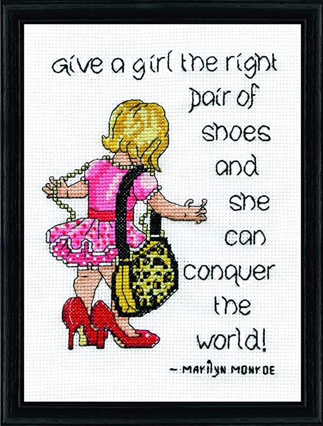 Right Pair of Shoes Girl Counted Cross Stitch Kit