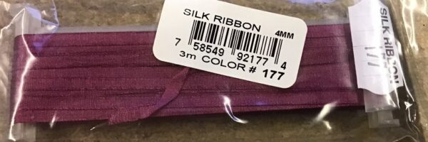 YLI Silk Ribbon 4mm Wide x 3m Long Purple 177
