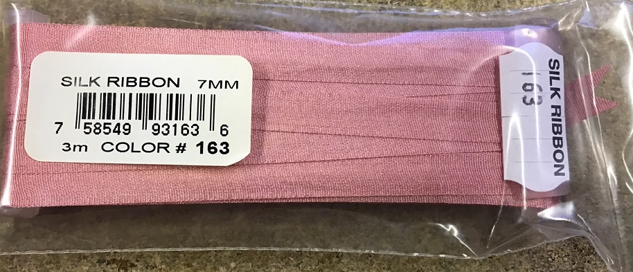 YLI Silk Ribbon 7mm Wide x 3m Long Rose Shade 163