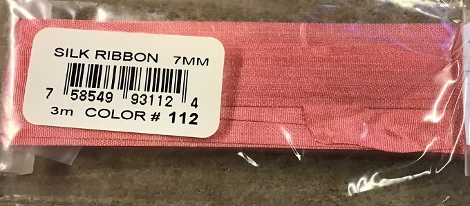 YLI Silk Ribbon 7mm Wide x 3m Long Light Coral Shade 112