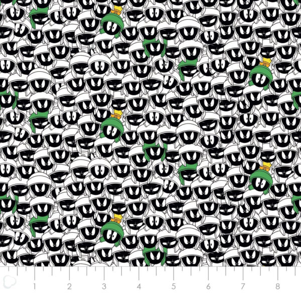 Fat Quarter Looney Tunes Retro Marvin The Martian Stack Cartoon 100% Cotton Quilting Fabric