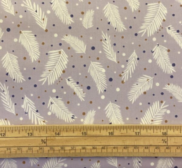 Fat Quarter Forest Talk Pine Dots Purple 100% Cotton Quilting Fabric