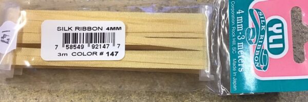YLI Silk Ribbon 4mm Wide x 3m Long Ginger Shade 147