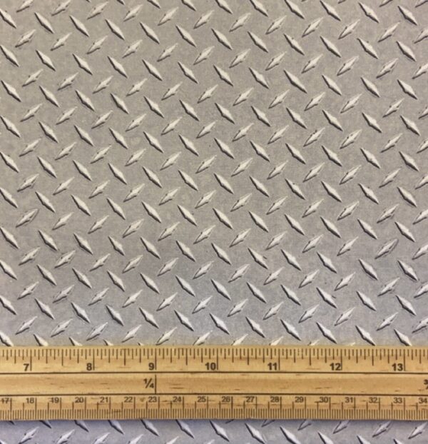 Fat Quarter Keep On Trucking Metal Texture Grey 100% Cotton Fabric