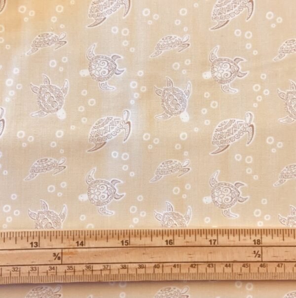 Fat Quarter Tortoises On Sand 100% Cotton Quilting Fabric