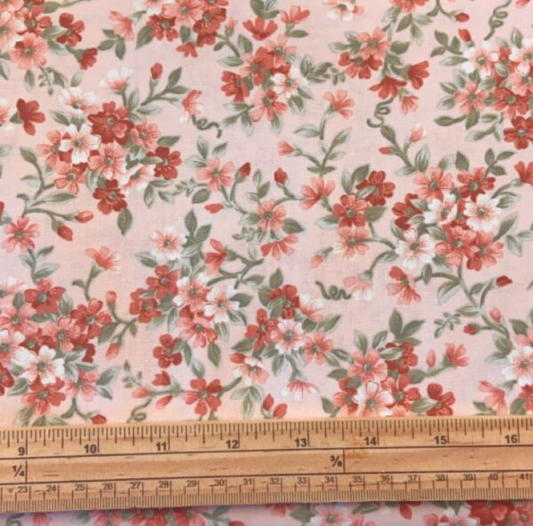 Fat Quarter Zenprints Pink Floral Flowers 100% Cotton Quilting Fabric