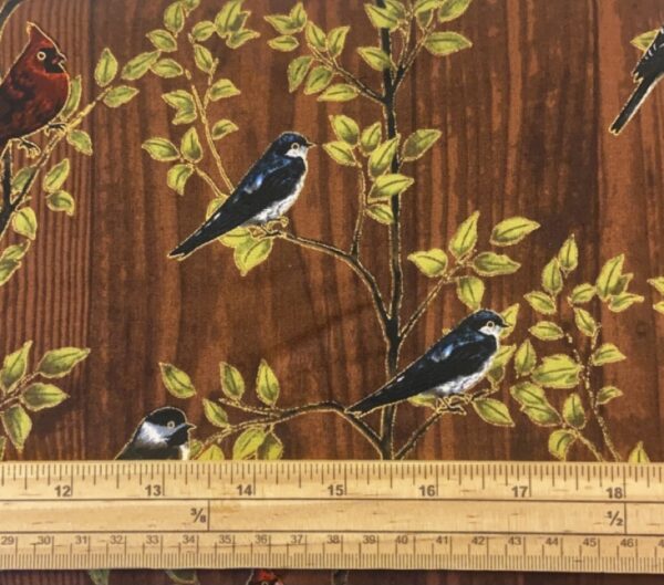 Fat Quarter Harvest Homecoming Birds Glitter 100% Cotton Quilting Fabric