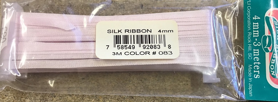 YLI Silk Ribbon 4mm Wide 3m Long Light Iris Shade 083