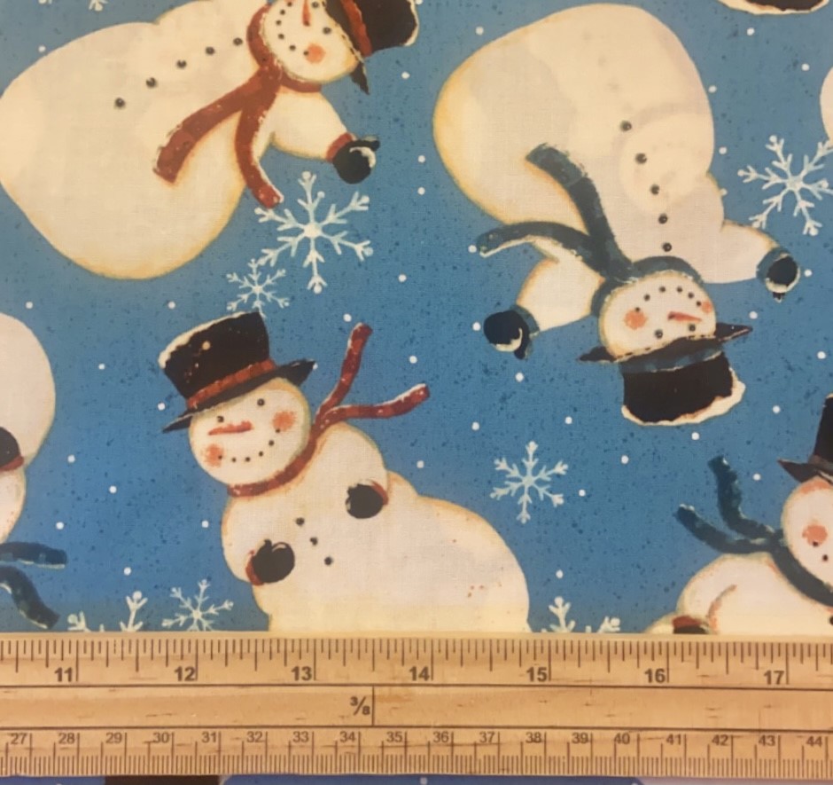 Fat Quarter Snow Much Fun Snowmen 100% Cotton Quilting Fabric
