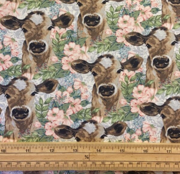 Fat Quarter French Hill Farms Cows In The Meadow 100% Cotton Fabric