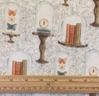 Fat Quarter Display Domes Books And Butterfly's 100% Cotton Fabric