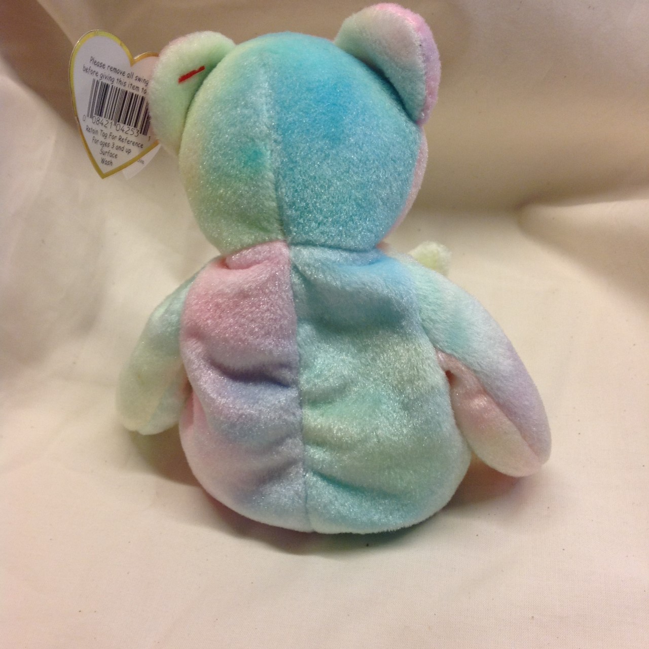 TY Beanie Baby B. B. Bear - The Birthday Tie-Dye Teddy Bear - Image 4