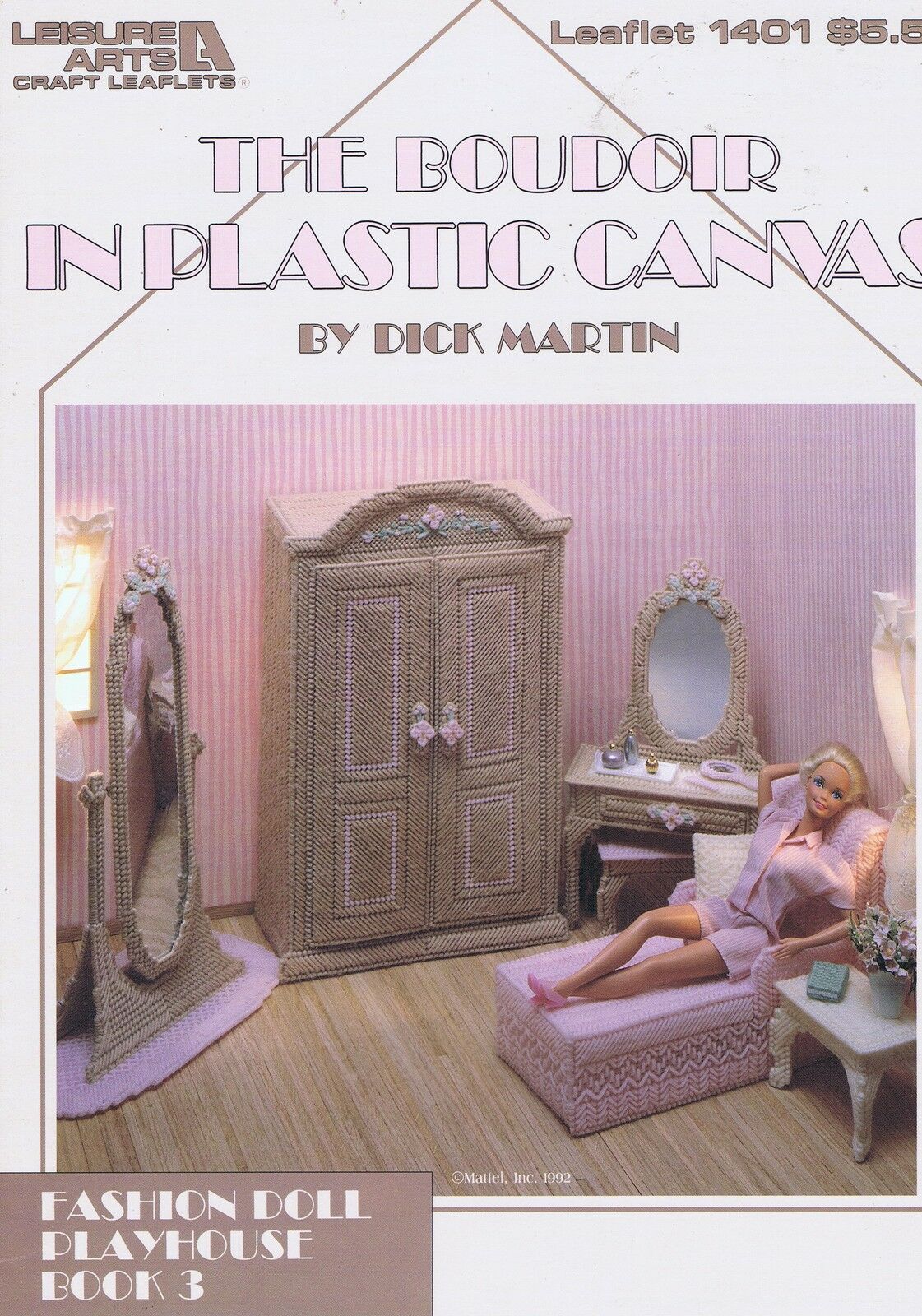 Fashion Doll Boudoir In Plastic Canvas Cross Stitch Chart Pattern Dick Martin