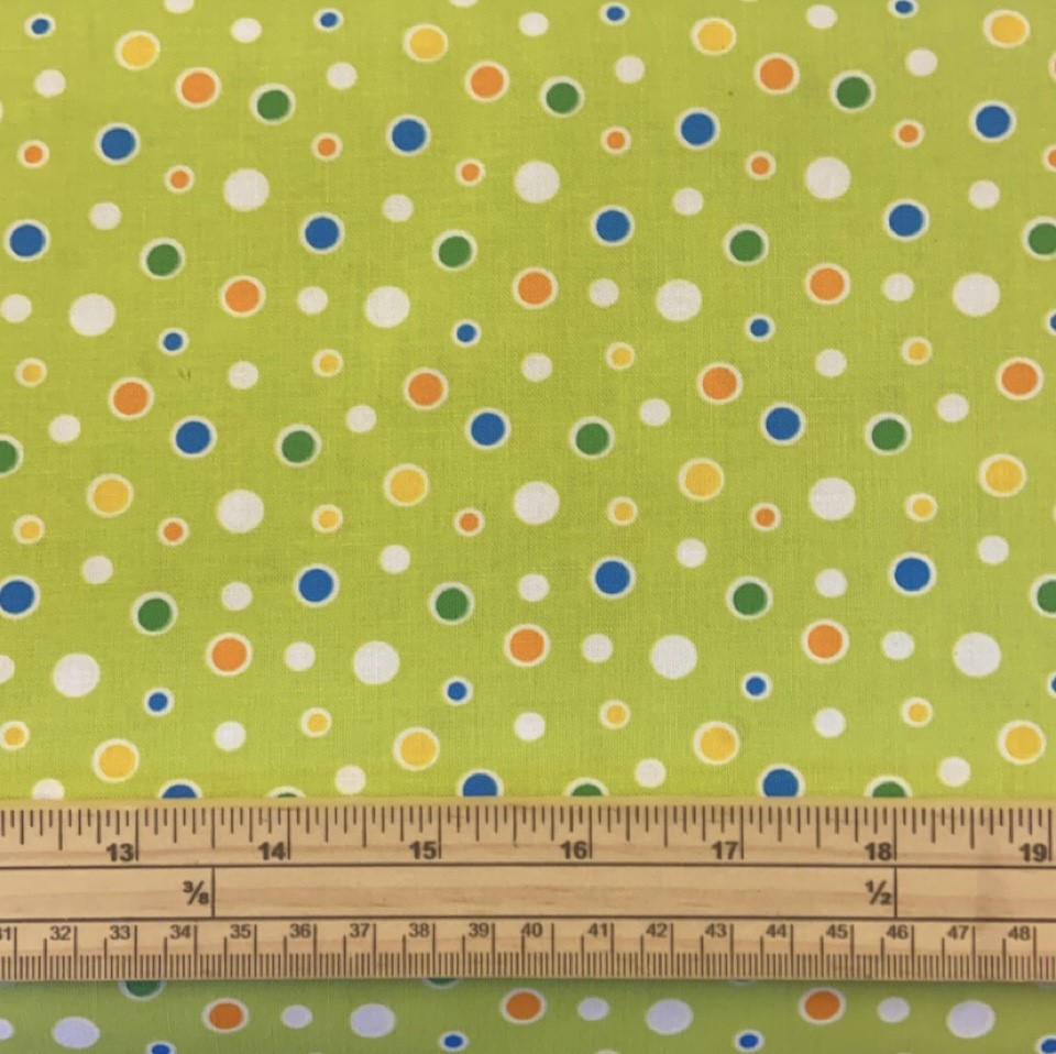 Fat Quarter Glow In The Dark Toadally Cool Dots 100% Cotton Quilting Fabric