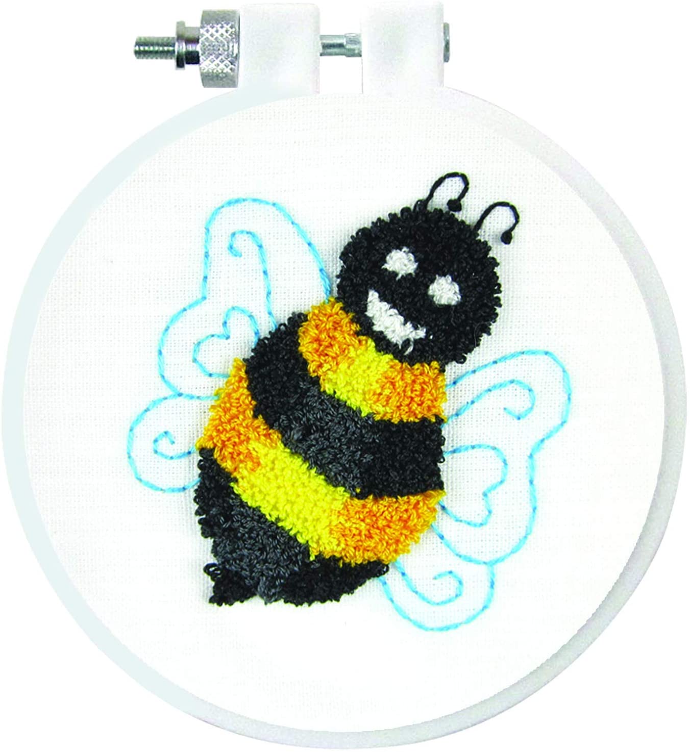 Design Works Punch Needle Kit 3.5" Round-Bee Quick and Easy