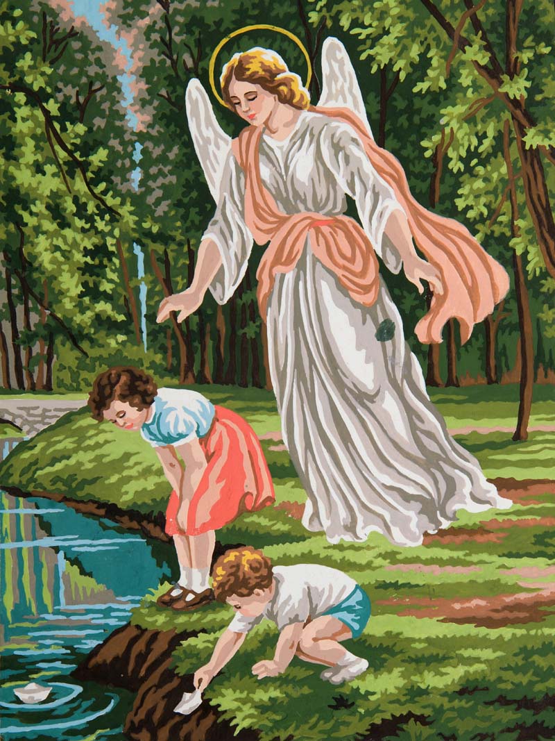 Guardian Angel and Children Tapestry Canvas Grafitec