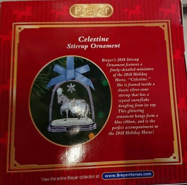 Breyer Celestine Stirrup Ornament 2018 Horse Christmas Holiday Tree Decoration - Image 3