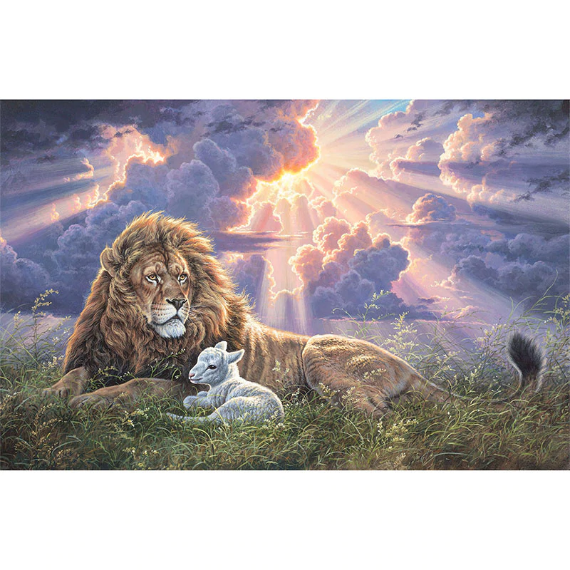 The Lion And The Lamb Panel 100% Cotton Quilting Fabric
