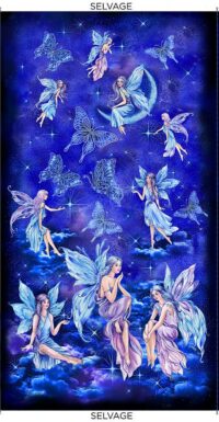 Panels Metallic Fairies Magical Panel 100% Cotton Print Fabric