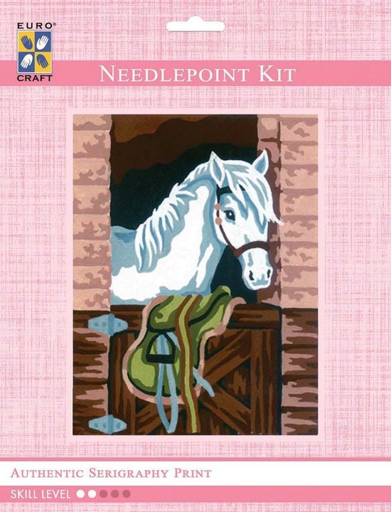 White Horse Needlepoint Tapestry Kit