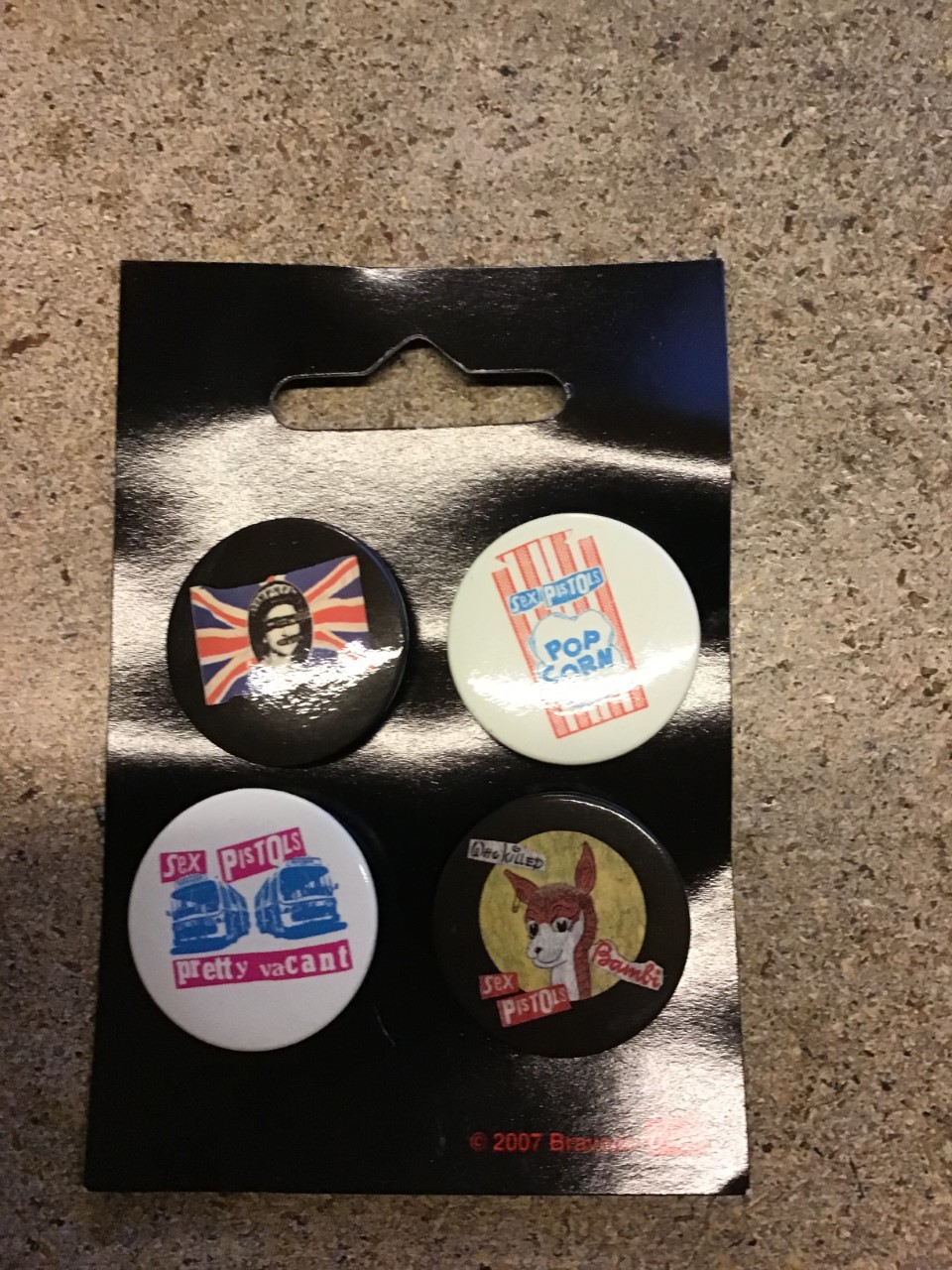 Set of 4 Circular Sex Pistols (Punk Rock) Button Badges - Image 2