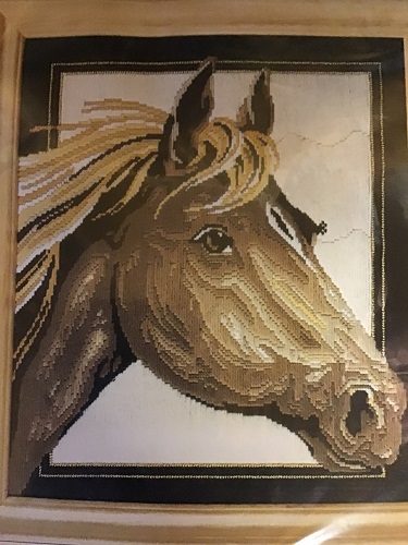 Chestnut Horse Long Stitch/Needlepoint Kit DMC 11" x 13"