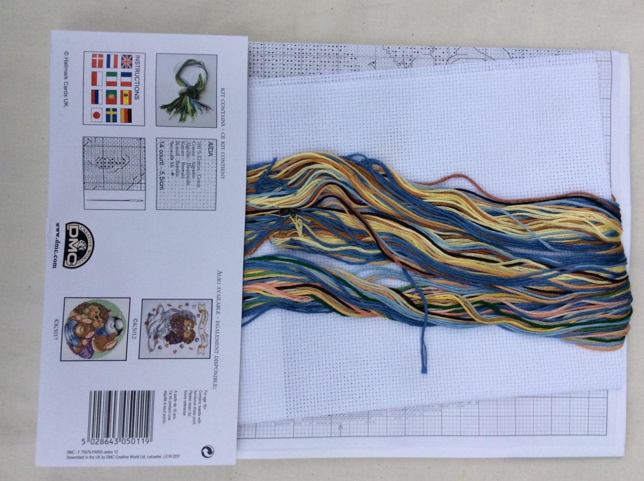 Country Companions On The Moon (Hedgehogs) Cross Stitch Kit 14 Count DMC - K5011 - Image 4