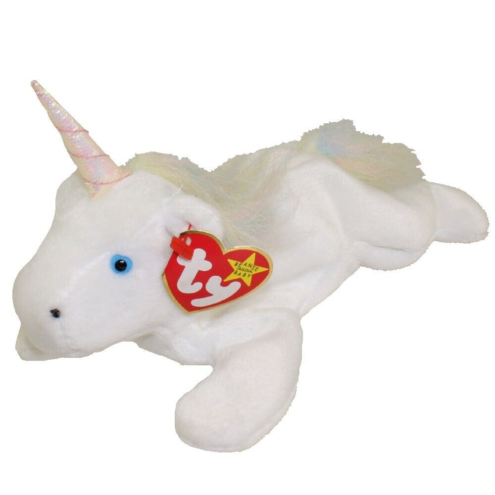 TY Beanie Baby Mystic - The Unicorn (With Pastel Rainbow Mane)