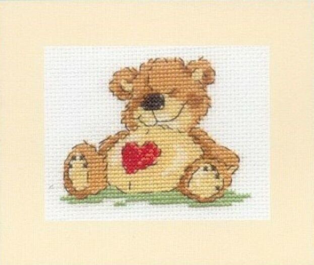 Teddy Bear Boof Asleep Cross Stitch Card Kit Little Suzy's Zoo DMC K4908 - Image 3