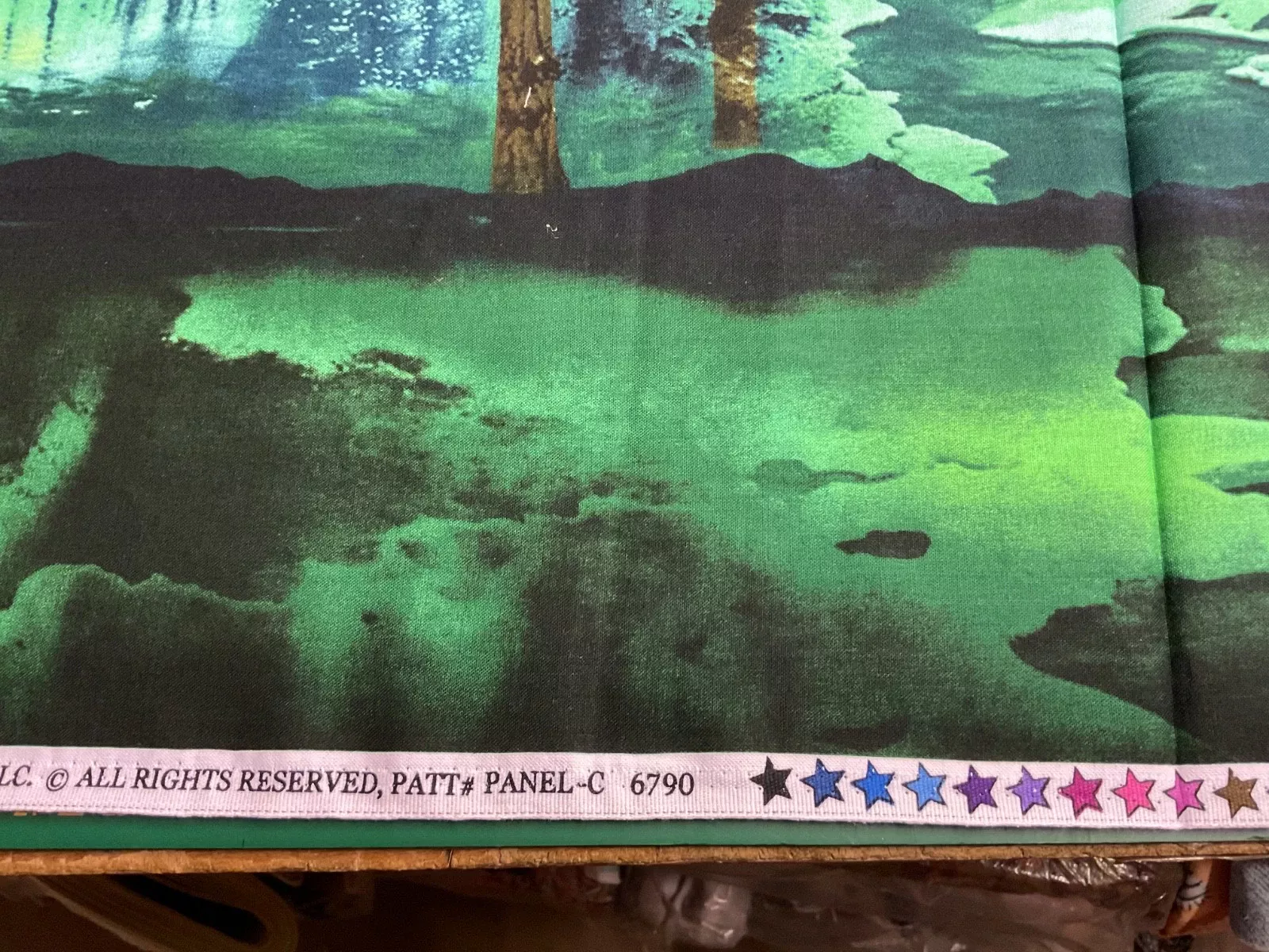 Northern Lights Aurora Trees Cotton Quilting Fabric Panel - Image 4
