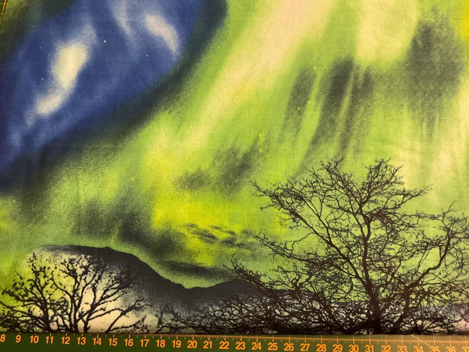 Northern Lights Aurora Trees Cotton Quilting Fabric Panel - Image 6