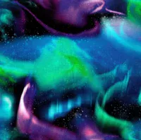 Fat Quarter Northern Lights Aurora Cotton Quilting Fabric