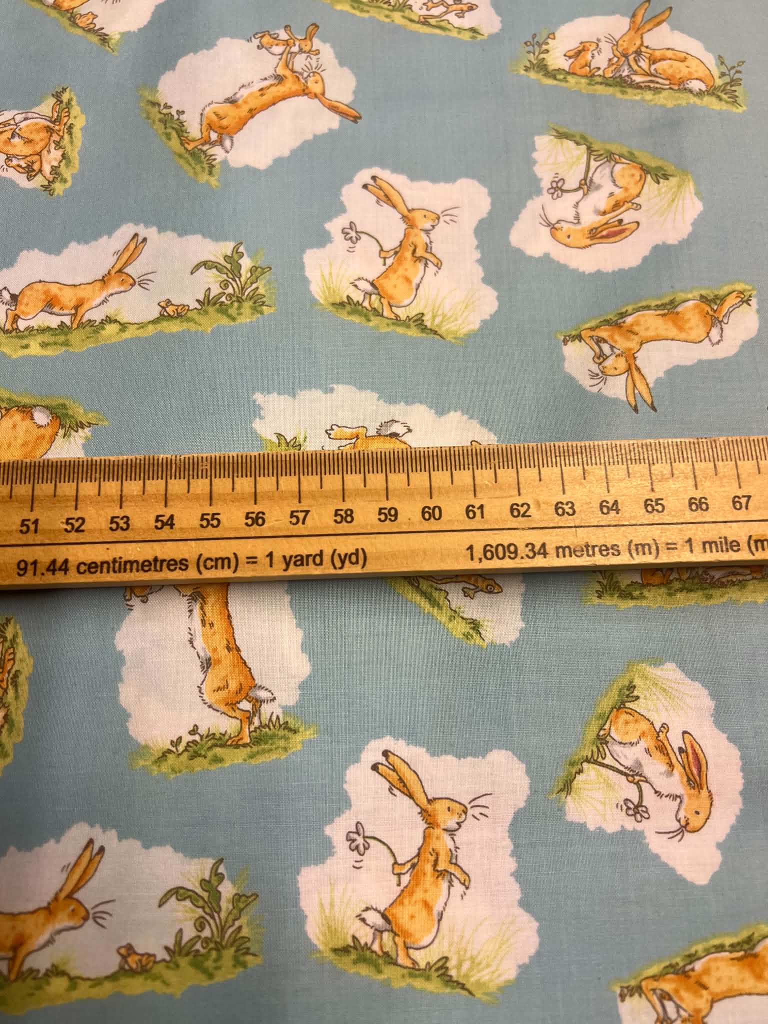 Fat Quarter Guess How Much I Love You - When I'm Big Hare Cotton Quilting Fabric - Image 6